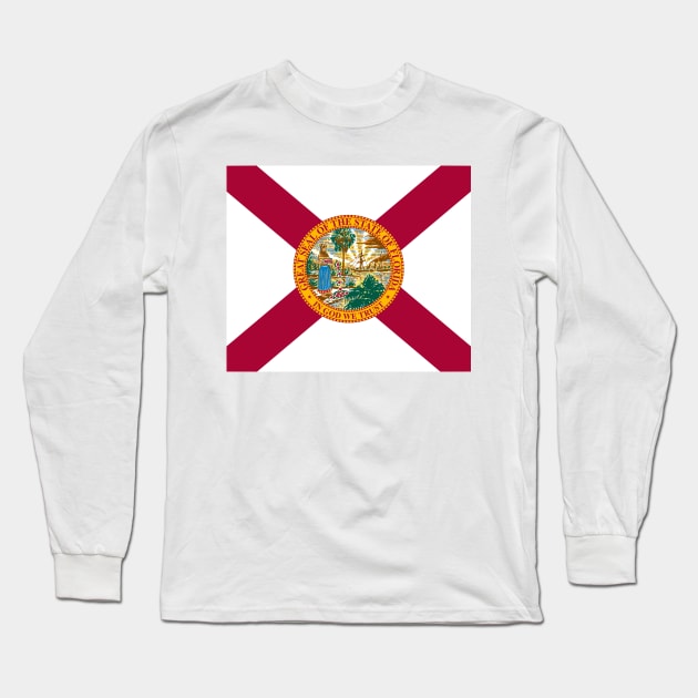 Florida flag. USA Long Sleeve T-Shirt by flag for all